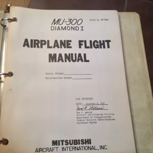 Mitsubishi MU-300 Diamond 1 Airplane Flight Manual